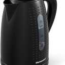 Elite Gourmet EKT5051 1.7L Electric Water Kettle, BPA-Free, Fast Boil, Auto Shut-Off, Boil-dry Protection, 360° Swivel Base with Cordless Serving, Clear-view Window with Water Level Markings, Black