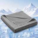 King Size Cooling Blanket for Hot Sleepers - Lightweight Breathable Cool Cold Blanket - Keep Cool for Night Sweats, Soft Thin Ice Blankets for Bed Couch Sofa, (Dark Gray, 90"x108")