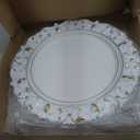 6 Pack White Charger Plates 13" Round Charger Plates for Dinning Plates with Embossed Rim Plastic Charger for Dinner, Wedding, Elegant Tableware Decor
