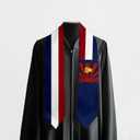 72" Sash Satin Stole - Graduation Scarf for Abroad Student International Study Class