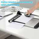 Heavy Duty Rotary Paper Cutter 15 Sheet, 14" Precision Paper Trimmer with Auto Clamp, Clean Cuts for Cardstock, Photos, Crafts & Office Use