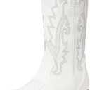 Girls Kids Western Boots Embroidered Cowgirl Cowboy Boots Girls Mid Calf Riding Shoes Little Kid/Big Kid, Size 6