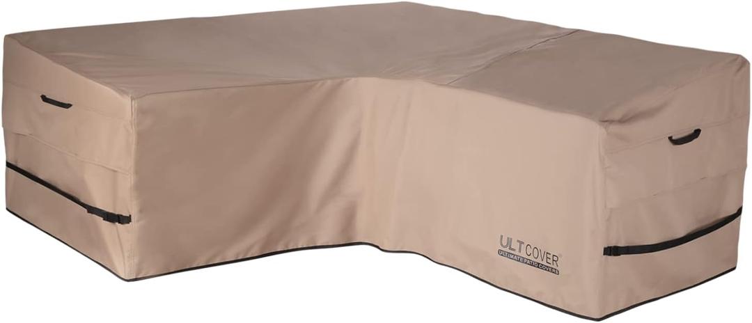ULTCOVER Patio V-Shaped Sofa Cover Waterproof for 5-Seater Outdoor Sectional Furniture Couch 85 inch Wide