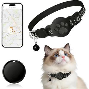 Pet Tracker,GPS Collar for Cats (Android Only) Smart tag,Waterproof Compatible with Google Find My,No Monthly Fee,Advanced Tracking Solution Smart Collar for Pet Safety Ideal Small Large Cats