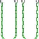 2Pcs 40" Heavy Duty Hanging Chains with Carabiners 1000 LBs Capacity Swing Extension Chain with Hooks Hammock Chains Green Coated Chain for Hanging Chair, Punching Bags, Swing Chair, Egg Chairs