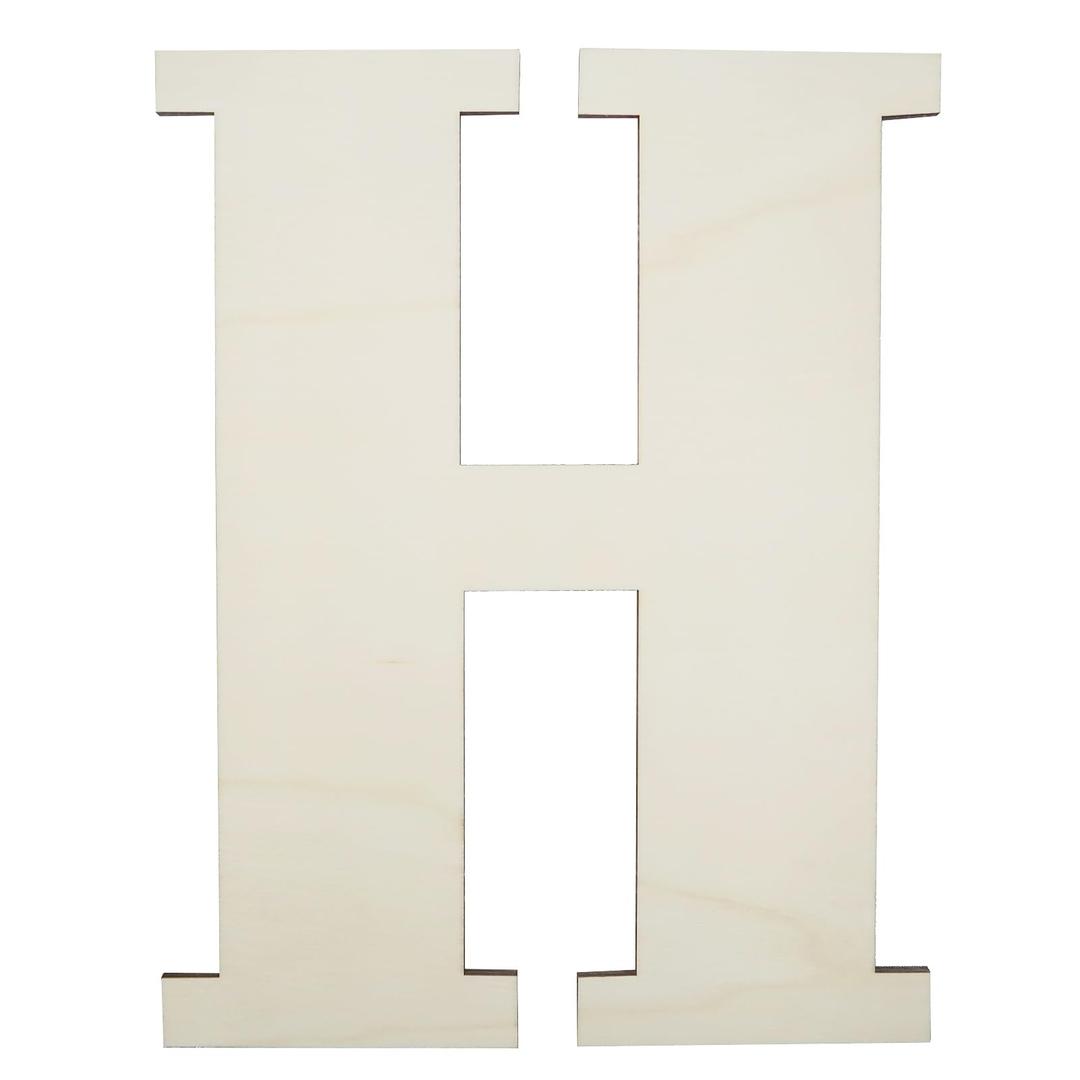 Big Unfinished Wooden Letters for Wall Decor 12 Inch Large Wooden Alphabet Blank Unfinished Wooden Letters for Craft Projects (H,O,M,E)