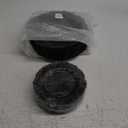 U-QE 60PCS Clear Black Plastic Plates, Heavy Duty Black Disposable Plates Including 30PCS 10'' Dinner & 30PCS 7'' Dessert Plates -Hard Plastic Platos for Halloween & Party & Wedding