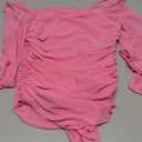 Avidlove Women's Square Neck Mesh Long Sleeve Bodysuit Shirts Ruched Body Suit Sexy Sheer Tops Date Night Outfit