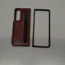 Asuwish Phone Case for Samsung Galaxy Z Fold 5 5G 2023 Wallet Cover with S Pen SPen Slot Credit Card Holder Stand Slim Rugged Mobile Flip Purse Cell Accessories ZFold5 Z5 G Fold5 5Z Women Men Brown