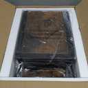 Elbourn Folding Side Table End Couch Tables,Metal Frame C-Shaped TV Stand for Sofa Living Bedroom Bedside Coffee Small Spaces(Vintage Wood Color) (Large)