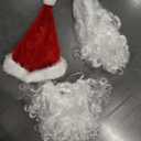 ROSAUI Santa Hat, Beard & Wig Set for Adults – Premium Santa Claus Costume Accessories Soft Elastic Strap Beard Classic Red Hat Fluffy White Wig Perfect for Christmas Parties & Holiday Fun