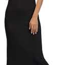 Summienlink Women's Full Slip for Under Dresses Sexy Long Sleeveless Nightgown Cami Dress (Medium, Black)