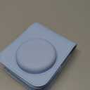 CAIYOULE Camera Case for Fujifilm Instax Mini 12 Instant Film Camera, Leather Protective Camera Crossbody Bag for Fuji Mini 12 with Photo Album, Adjustable Shoulder Strap, Pastel Blue-No Camera