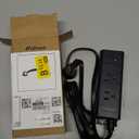 Surge Protector Power Strip - 9 Widely Spaced Multi Outlets, Wall Mount, 3 Side Outlet Extender with Extension Cord, Flat Plug, Overload Protection, Home Office Dorm Room Essentials (5FT, Black)