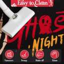 Halloween Door Mat, Halloween Doormat Outdoor Front Door Entrance Absorbent Entry Mat with Non Slip Backing, 17''x30'', Skeleton Black