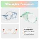 Stoggles Round Z87.1 Certified Polycarbonate Safety Glasses, Scratch & Shatter-Proof, Blue-Light & UV Blocking Lens, Top & Side Shields, Anti-Fog Dip Coated, Durable, Protective & Stylish Eyewear