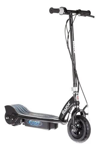 Razor Power Core E100 Electric Scooter for Kids Ages 8+, 120 lb Max Weight – 100W Motor, Up to 10 Mph, 40-Min Ride Time, Twist-Grip Throttle, 8” Pneumatic Front & Flat-Free Rear Tires