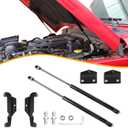 Hood Struts Lift Support Assist Kit Compatible with 2018-2024 2025 2026 Jeep Wrangler JL Gladiator JT Accessories Front Hood Quick Gas Charged Shocks Springs Prop Rod Replacements, 1 Pair Black