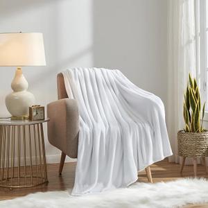 White Squares Blanket Cover White