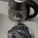 CHEFMAN Electric Kettle - 1.2L 1500W Hot Water Tea Pot with Infuser, BPA Free, Auto Shut Off, Boil-Dry Protection, Removable Lid, LED Light, Cordless Glass Electric Tea Kettle  Stainless Steel