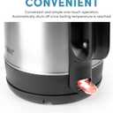 AROMA 1.7-Liter Electric Kettle with Rapid Boil and Auto-Shut-Off in Stainless Steel (AWK-1401SB)