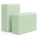 Trideer Yoga Block, Soft Non-Slip Surface Premium Foam Blocks, Supportive, Lightweight, Odorless, Yoga Accessories for Pilates Meditation General Fitness Stretching Toning (Mint Green-2 Pack)