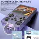 R36s Pro Retro Handheld Game Console, 3.5in IPS , 128GB Preloaded with 40000+Classic Games, Portable Game Console,30 +Game Emulator, Linux System,3500mah Rechargeable Battery (128G Purple)