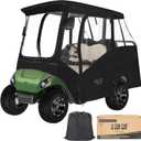 10L0L 2/4 Passenger Golf Cart Enclosure for Yamaha G14 G16 G22 G29 Drive 2,Waterproof 600D Rain Cover,with Side Mirror Opening,Transparent Tail Light Panel,Foldable Door,4-Sided Clear Windows