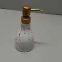 Ceramic Soap Dispenser for Bathroom White Soap Dispenser for Kitchen Dish Soap Dispenser with Marble Pattern Liquid Hand Soap Dispenser Pump Bottle