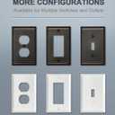 2 x 4-Pack Hammered Decorator Wall Plates, for Receptacle, Dimmer Switch, GFCI Outlet, Pure White Outlet Cover Plate, Durable Metal, 3.15''*4.88'', Midsize