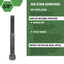 uxcell Hex Socket Bolts (3/8"-16x4), Grade 12.9 Carbon Steel Hex Socket Drive Screws, Black, 10 Pcs