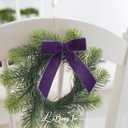 2 x 3.5" Purple Velvet Ribbon Bows, 12 Count - Pre-Tied Bows for Valentines, Christmas, Weddings & More