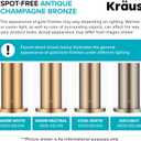 KRAUS Oletto High-Arc Single Handle Pull-Down Kitchen Faucet in Spot Free Antique Champagne Bronze, KPF-2821SFACB