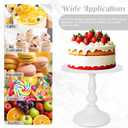 Fivenl 8 Pcs Cake Stand White Metal Dessert Table Display Set, 3-Tier Cupcake Stand, Cake Display Tower and Cookie Tray Rack Serving Tray for Birthday Party, Weddings, Baby Shower (White)