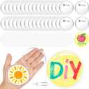 XunYee 25 Set Clear Button Maker Acrylic Blank Pins Bulk for Making DIY Photo Badges, Christmas Party Favors, Crafts, Costumes & Gifts with Pin, Blank Paper and Card Removal Tool (3 Inch)