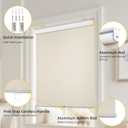 ChrisDowa Cordless Free-Stop 100% Blackout Blinds for Windows, Roller Windows Shades with Thermal Insulated, UV Protection Fabric for Living Room, Office and Home.Beige,35" W X 72" H