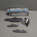 Model Military Naval Ship Aircraft Carrier Toy Play Set with Small Scale Model Planes, Battleship and Supply Ship Included