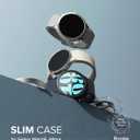 Ringke Slim [Anti-Yellowing Material / 2 Pack] Compatible with Samsung Galaxy Watch 6 Case (44mm) Lightweight Sturdy Solid Transparent Cover + Extra Color for Women, Men - Clear & Matte Black