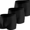 BATTEWA Incontinence Underwear for Men Washable, Leak Proof Underwear for Men Reusable Mens Incontinence Underwear Bladder Leak Briefs Absorbency 50ml,3Pack, 3X-Large, Black