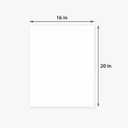 25 Pack Backing Boards Only - 16x20 Uncut White Matboards, Acid Free Backerboards for Art Prints, Ideal for Photos/Pictures/Prints/Frames/Arts