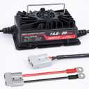 14.6V 20A LiFePO4 Battery Charger, Suitable for RV, Marine, and 12V LiFePO4 Batteries, with 50A Anderson Connector, Includes Anderson to M8 Ring Terminal Adapter, US Plug