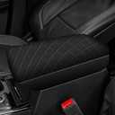 AOMSAZTO Console Pad for 2020-2022 Ford Explorer Leather Memory Foam Black