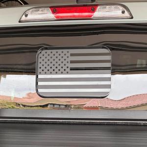 Zhizhong for Ford Maverick 2022 2023 2024 Rear Middle Window Decal, Matte Black American Flag Back Center Sliding Window Glass Sticker
