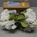 8 Pcs Hydrangea Artificial Flowers Outdoor Silk Bouquets, UV Resistant Faux Hydrangeas Flowers for Table Vase Centerpieces Outside Party Wedding Baby Shower Home Indoor Outdoor Decor (8, White)