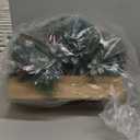 Christmas Garland with Lights, 50 LEDs 9FT Prelit Garland Battery Operated Outdoor Indoor Christmas Decorations Lighted Garland for Stairs Railing Fireplace Mantle Front Door Home Holiday Decor