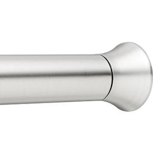 TEECK Shower Curtain Rod, 32-79 inch Adjustable Tension Spring, 1 Inch Shower Curtain Rod Tension, Anti-Slip, Rust-Proof, No Drilling, for Bathroom, silver