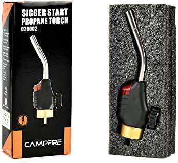 CAMPFIRE Trigger Start Gas Welding Propane Torch, High Intensity Mapp Gas Torch Head, Adjustable Flame For MAPP Fuel