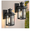Pack of 1 Motion Sensor Outdoor Wall Light, Dusk to Dawn Porch Lights with 3 Adjustable Lighting Modes, Waterproof Exterior Light Fixture Wall Mount, Black Outside Lights for House, Garage. 