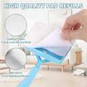 10 Pack Reusable Pad Refills Compatible with Baseboard Buddy Cleaner Tool - Microfiber Replacement Pads for Wet & Dry Use (Baseboard Buddy NOT Included)