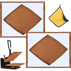 2 Pcs Heat Press Platen Cover 16 x 20 Inch Teflon Sheets Protector Reusable Platen Wrap Cover for Sublimation Heat Pressing Machine Plate from Scratches, Residue